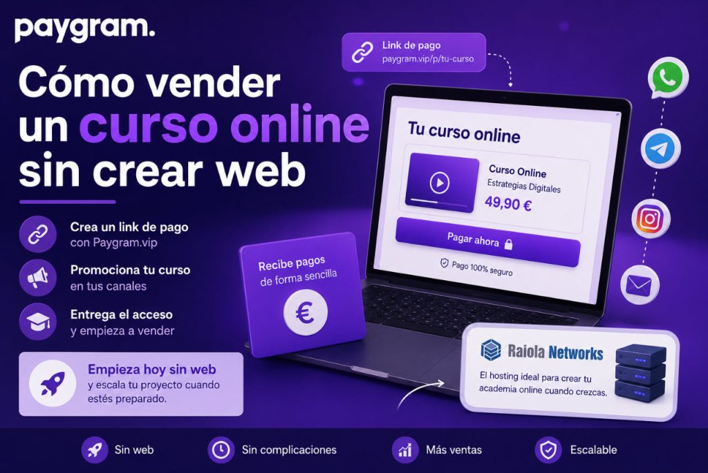 Cómo vender un curso online sin crear una web