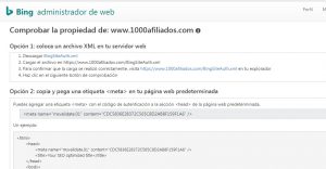 verificar sitemap Bing 2018
